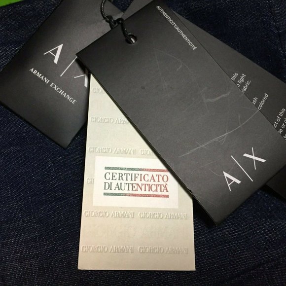 Armani Exchange A|X Shorts Men's  Navy  32 Linen Blend - Picture 5 of 6